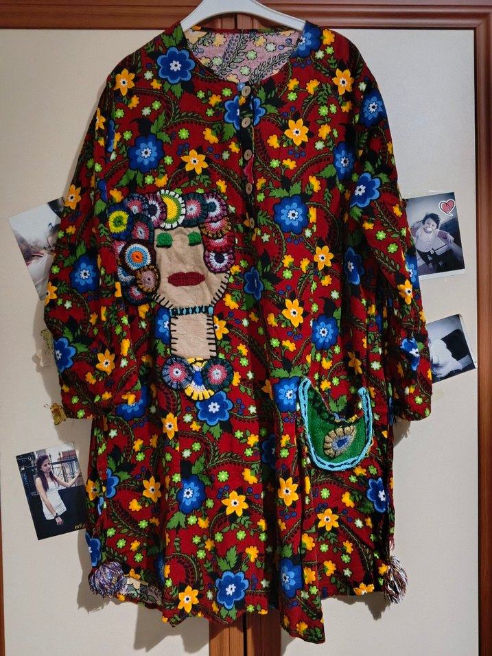 Renkli Nakışlı Mutfak Önlüğü - Görsel 3