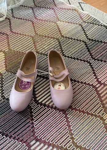 Kız Çocuk Pembe Tokalı Babet Ayakkabı - Görsel 2