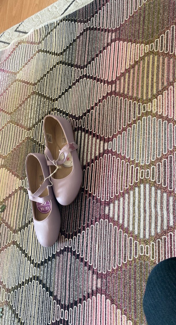 Kız Çocuk Pembe Tokalı Babet Ayakkabı - Görsel 3