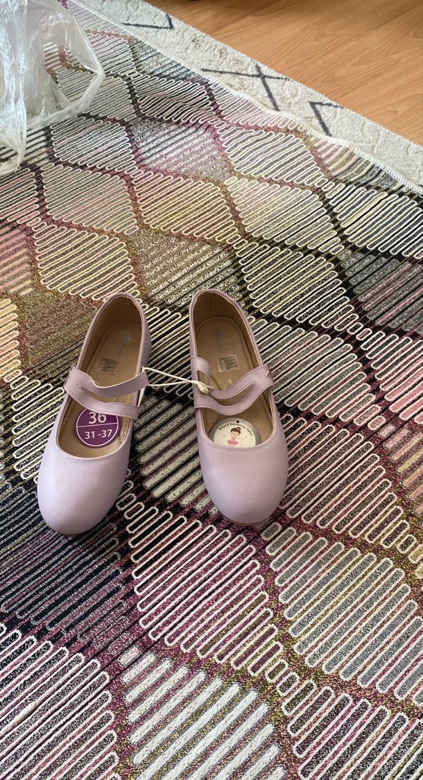 Kız Çocuk Pembe Tokalı Babet Ayakkabı - Görsel 2