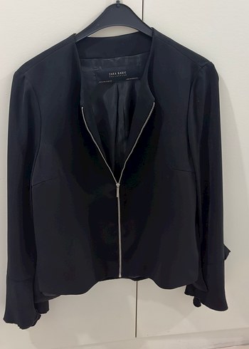 Zara Sik Siyah Fermuarli Blazer Ceket