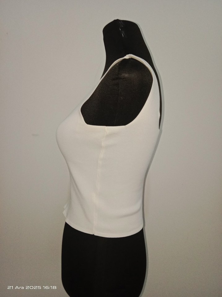 Beyaz Kadın Crop/S - Görsel 2