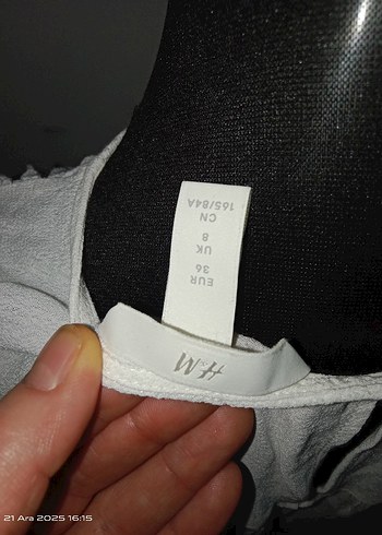 Beyaz Kadın Uzun Kollu Şifon Bluz/S - Görsel 4