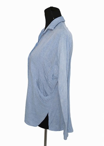 Mavi Uzun Kollu Gömlek/S - Görsel 2