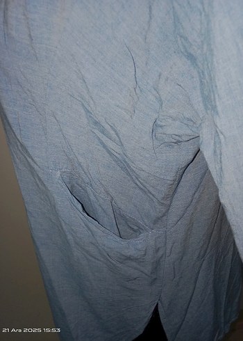 Mavi Uzun Kollu Gömlek/S - Görsel 4