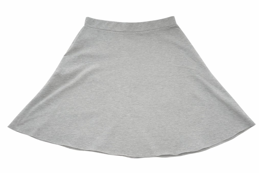 Gri Rahat Kesim Midi Etek - Görsel 2