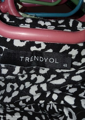 Bohem Siyah Zebra Desenli Kemerli Uzun Elbise 40 - Görsel 8