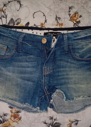 Kadın Açık Renk Mini Denim Şort - Görsel 2