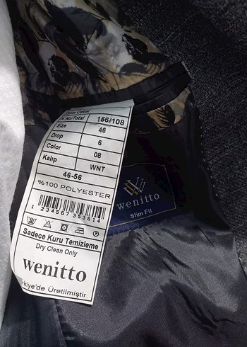 wenitto koyu Gri Düğmeli Modern Klasik Erkek Takım - Görsel 5