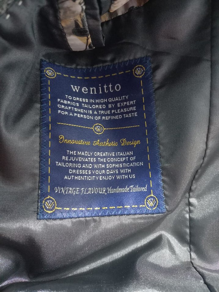 wenitto koyu Gri Düğmeli Modern Klasik Erkek Takım - Görsel 4