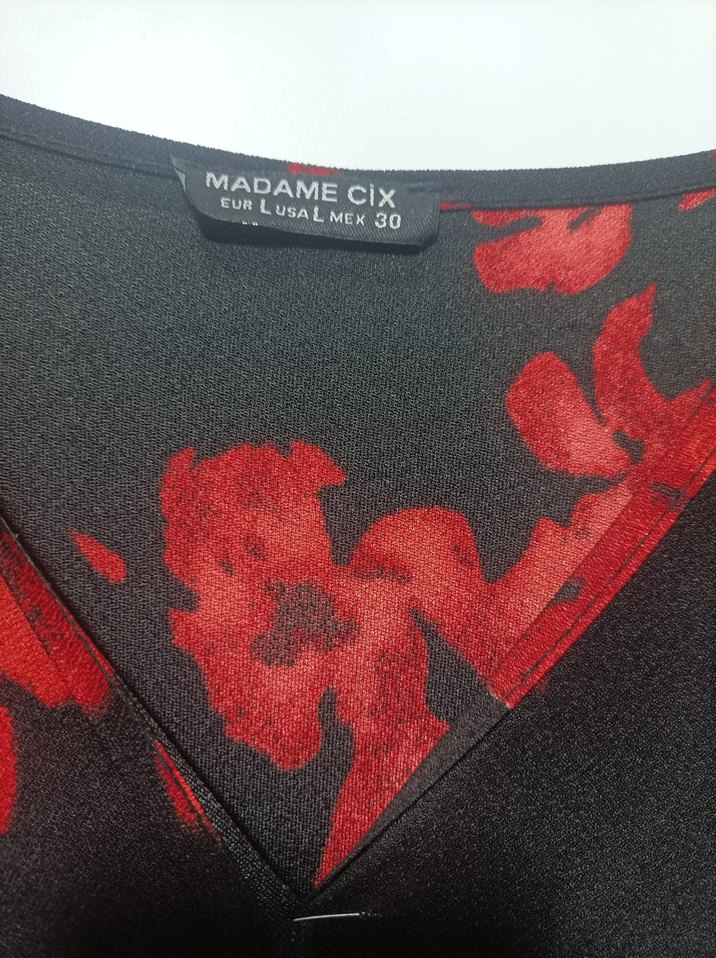 kruvaze yaka İspanyol kol elbise - Görsel 4