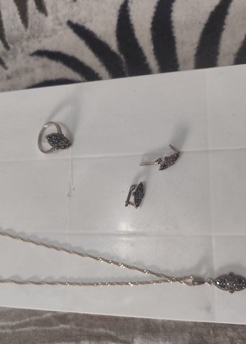 ı  Desenli gümüş set - Görsel 6