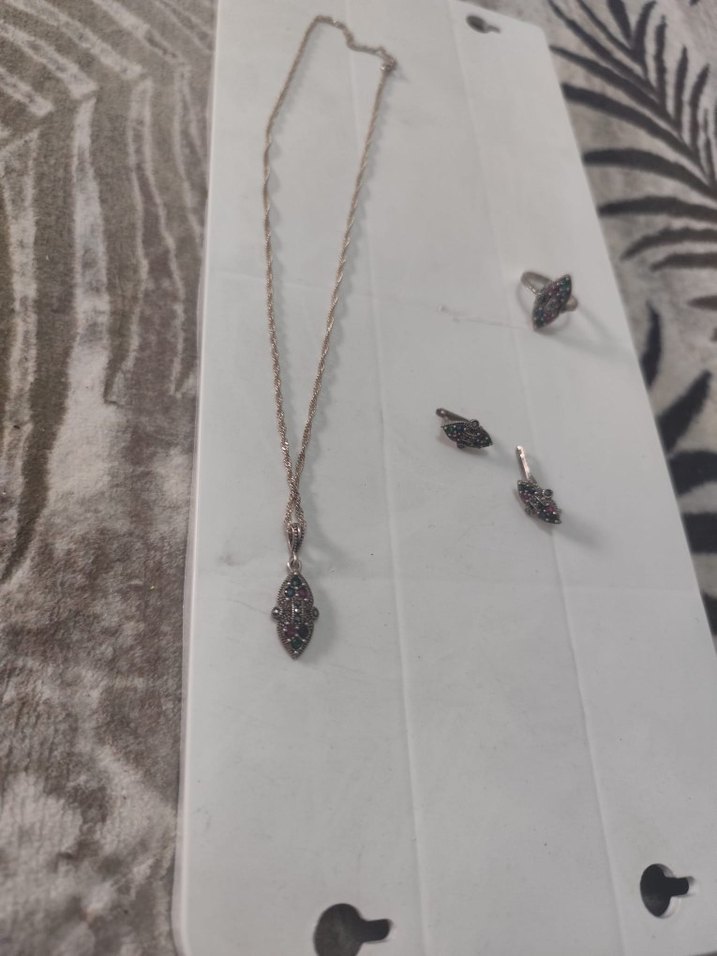 ı  Desenli gümüş set - Görsel 2