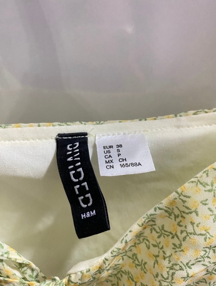 Sarı V Yaka Midi Kolsuz Günlük Elbise - Görsel 4