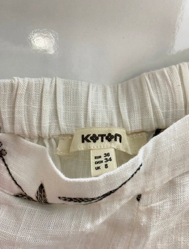 Nakışlı Gri Bohem Kadın Kumaş Pantolon - Görsel 3