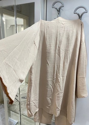 Bej Bohem Salaş Sabahlık ve Pantolon Takımı - Görsel 5