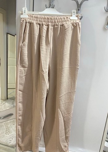 Bej Bohem Salaş Sabahlık ve Pantolon Takımı - Görsel 4