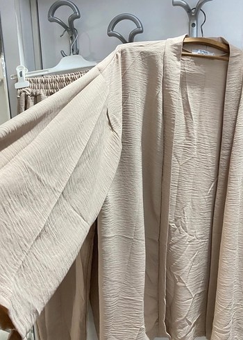 Bej Bohem Salaş Sabahlık ve Pantolon Takımı - Görsel 2