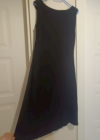 Siyah,degaje yakalı,kolsuz elbise - Görsel 3