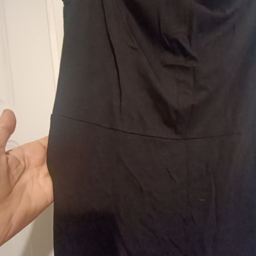 Siyah,degaje yakalı,kolsuz elbise - Görsel 4