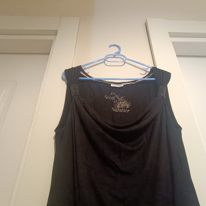 Siyah,degaje yakalı,kolsuz elbise - Görsel 5