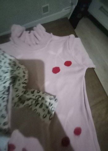 Dantel Detaylı Pembe Kız Çocuk Askılı Pijama 3 yaşa kadar olurla - Görsel 2