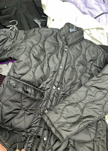 Düğmeli sıyah Mont - Görsel 3