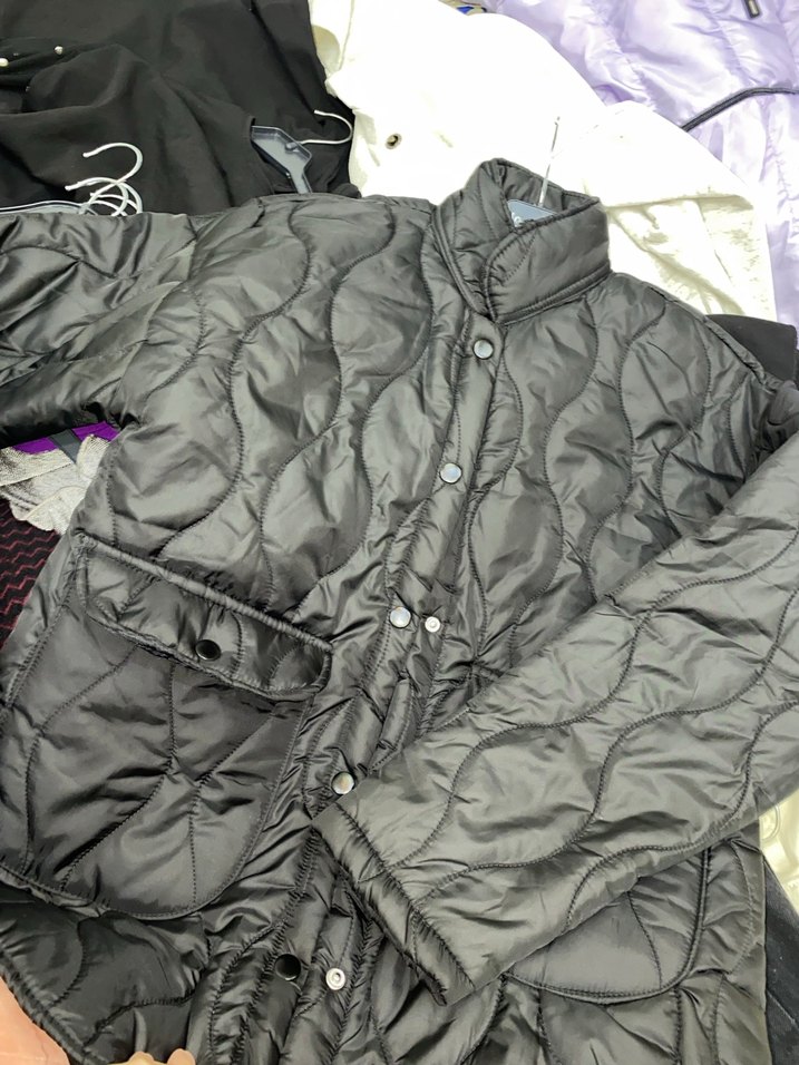 Düğmeli sıyah Mont - Görsel 3