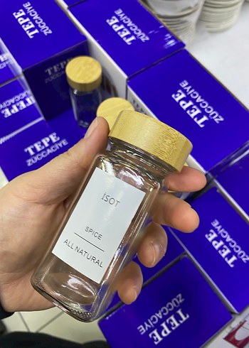 Bambu Kapaklı Cam Baharat Şişesi - Görsel 6