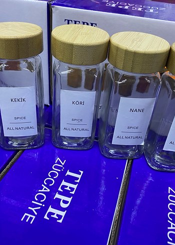 Bambu Kapaklı Cam Baharat Şişesi - Görsel 7