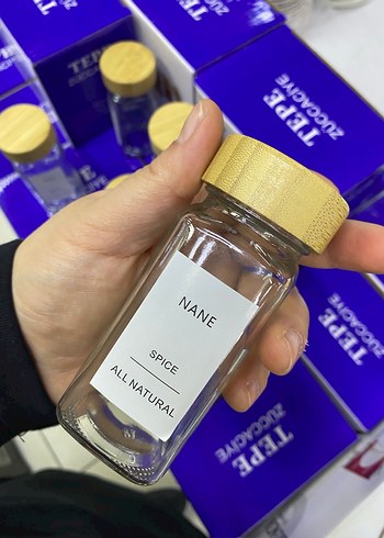 Bambu Kapaklı Cam Baharat Şişesi - Görsel 5