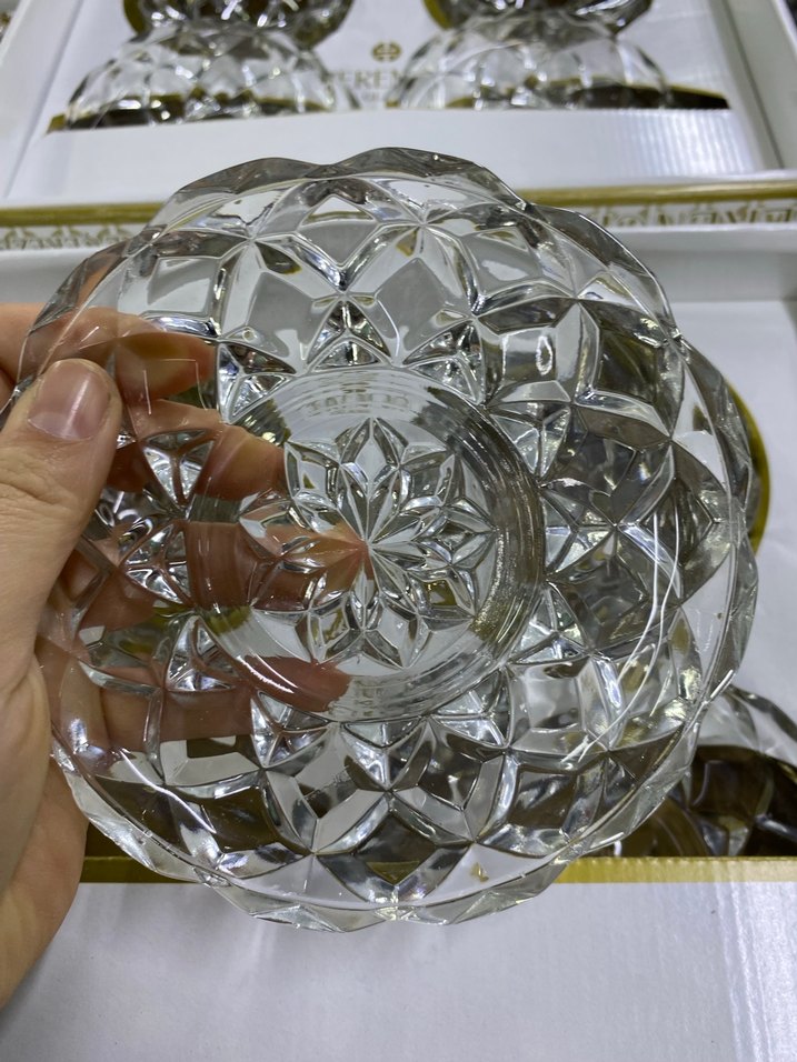 Parlak Altın Detaylı Cam Kase Seti - Görsel 5