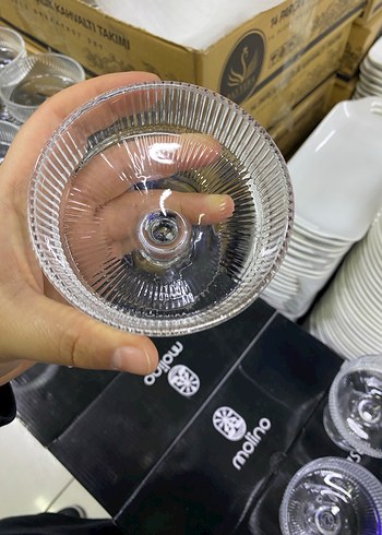 Molino Cam Su Bardağı Takımı - Haki Gri - Görsel 4