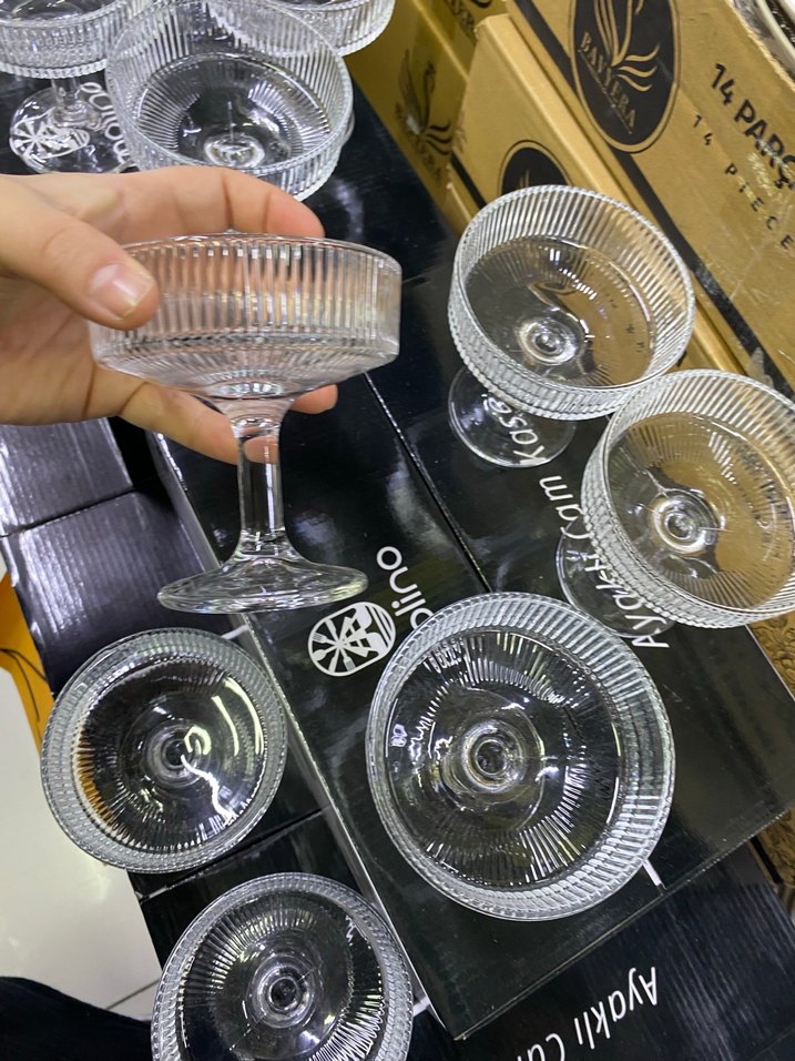 Molino Cam Su Bardağı Takımı - Haki Gri - Görsel 2