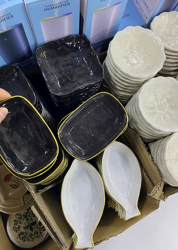 Kiraz Desenli Beyaz Seramik Mini Tabak - Görsel 3