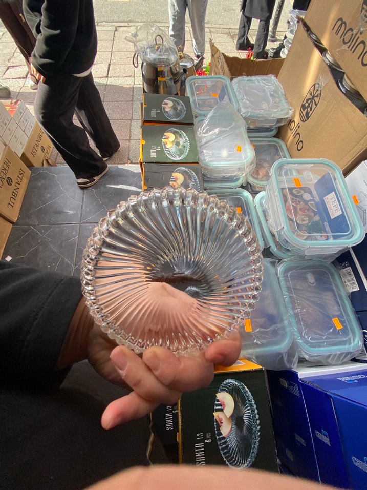 Soyut Desenli Beyaz Cam Tabak 6 lı fıyatıdır - Görsel 3