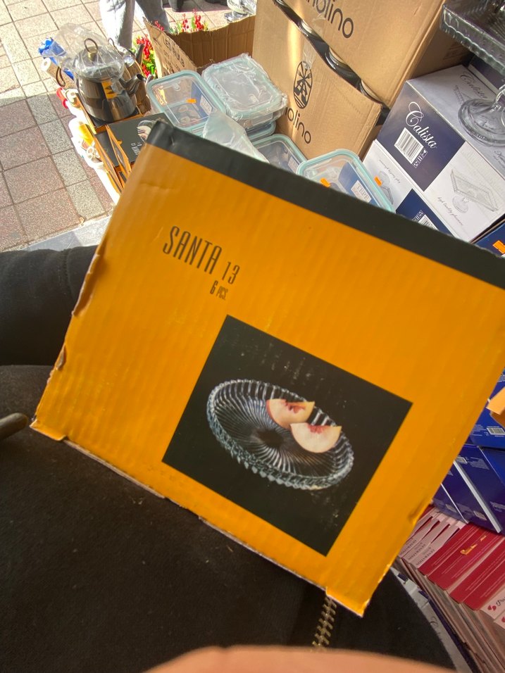 Soyut Desenli Beyaz Cam Tabak 6 lı fıyatıdır - Görsel 5