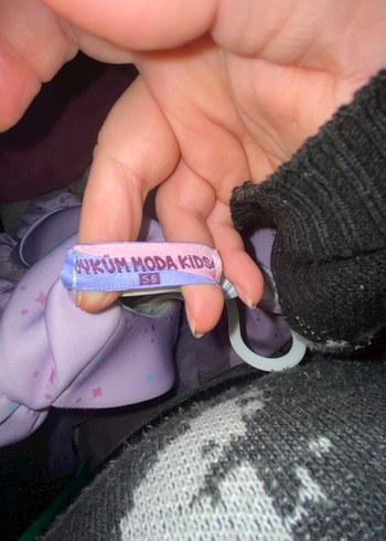 Çocuklar için Mor Baskılı Fırfırlı Elbise 5/7 yaş arasına çok - Görsel 8