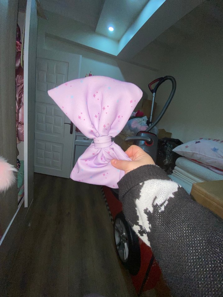 Çocuklar için Mor Baskılı Fırfırlı Elbise 5/7 yaş arasına çok - Görsel 4