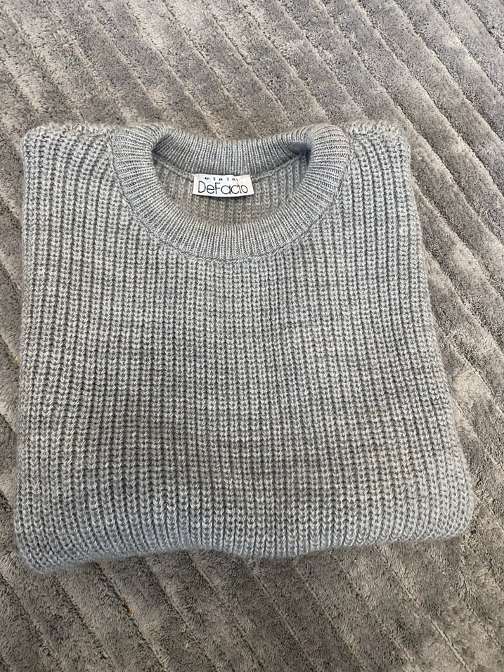 Gri Örgü Kadın Süveter - Görsel 4