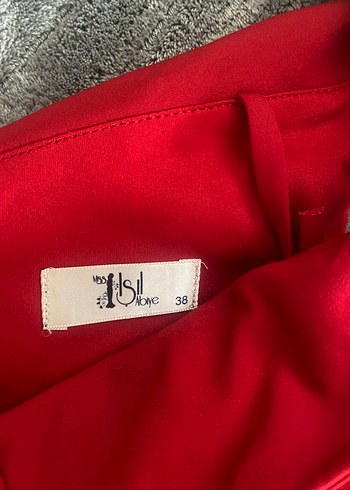 Kırmızı V Yakalı Mini Elbise - Görsel 7