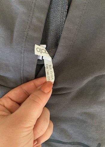 Gri Kapüşonlu Uzun Kollu Kız  Sweatshirt - Görsel 6