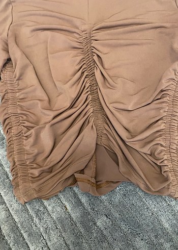 Bej Kadın Pilili Uzun Kollu Bluz - Görsel 4