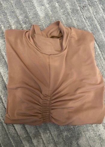 Bej Kadın Pilili Uzun Kollu Bluz - Görsel 3