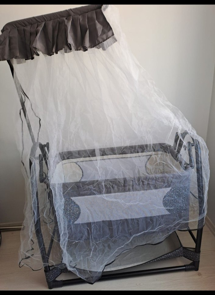 Gri Bebek Beşiği ve Sepeti - Görsel 2