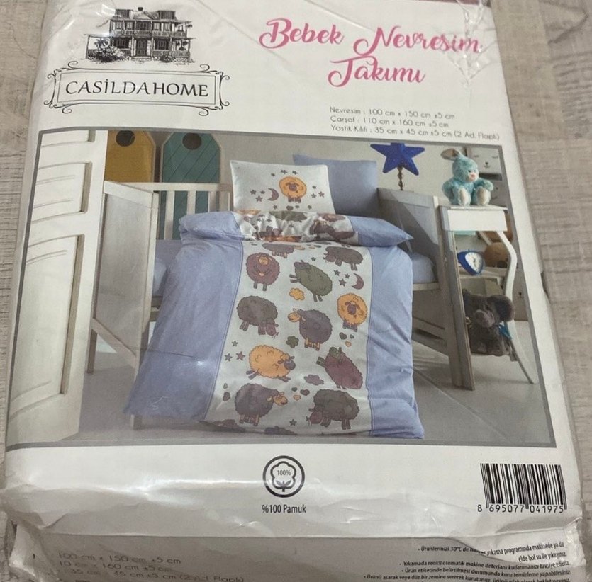 Bebek Nevresim Takımı Pamuklu Camel Renkli - Görsel 2