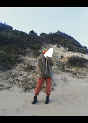 Kahverengi Kapüşonlu Kadın Suni Kürk Mont - Görsel 2