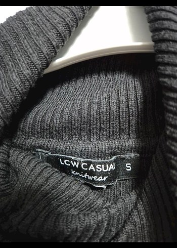 Siyah Yüksek Yaka (boğazlı) Uzun Kollu Kadın Triko Elbise - Görsel 4