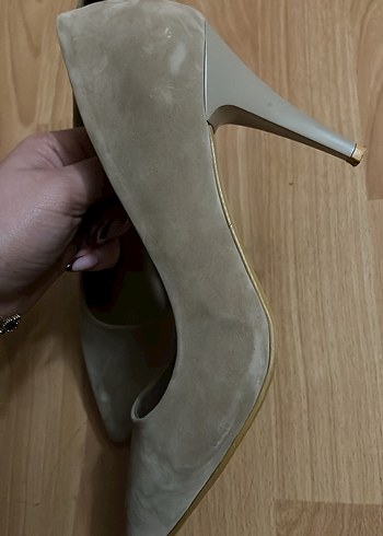 Bej Stiletto Topuklu Kadın Ayakkabı - Görsel 2