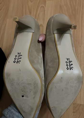 Bej Stiletto Topuklu Kadın Ayakkabı - Görsel 3